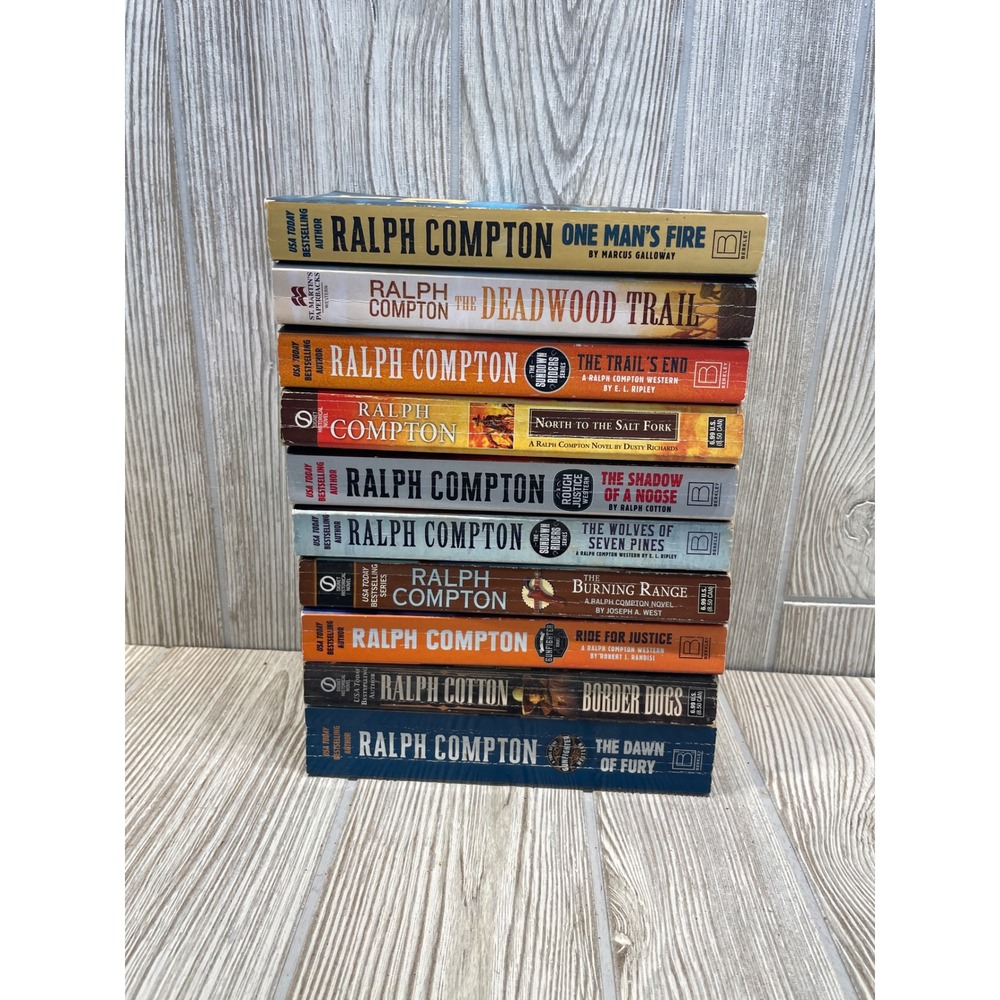 Ralph Compton Western Novel Lot 10 Books The Trail Drive Sundown Riders Series